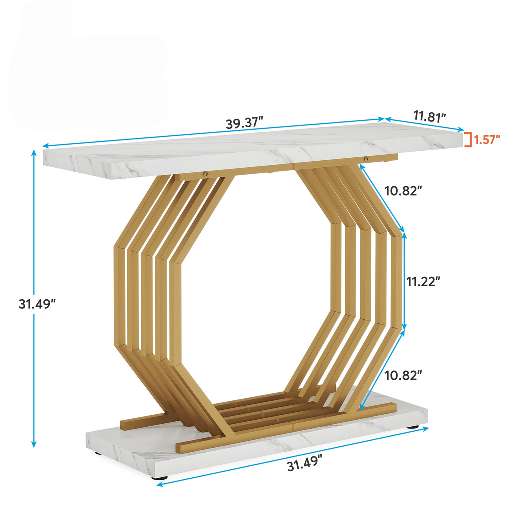 40-Inch Gold Console Table