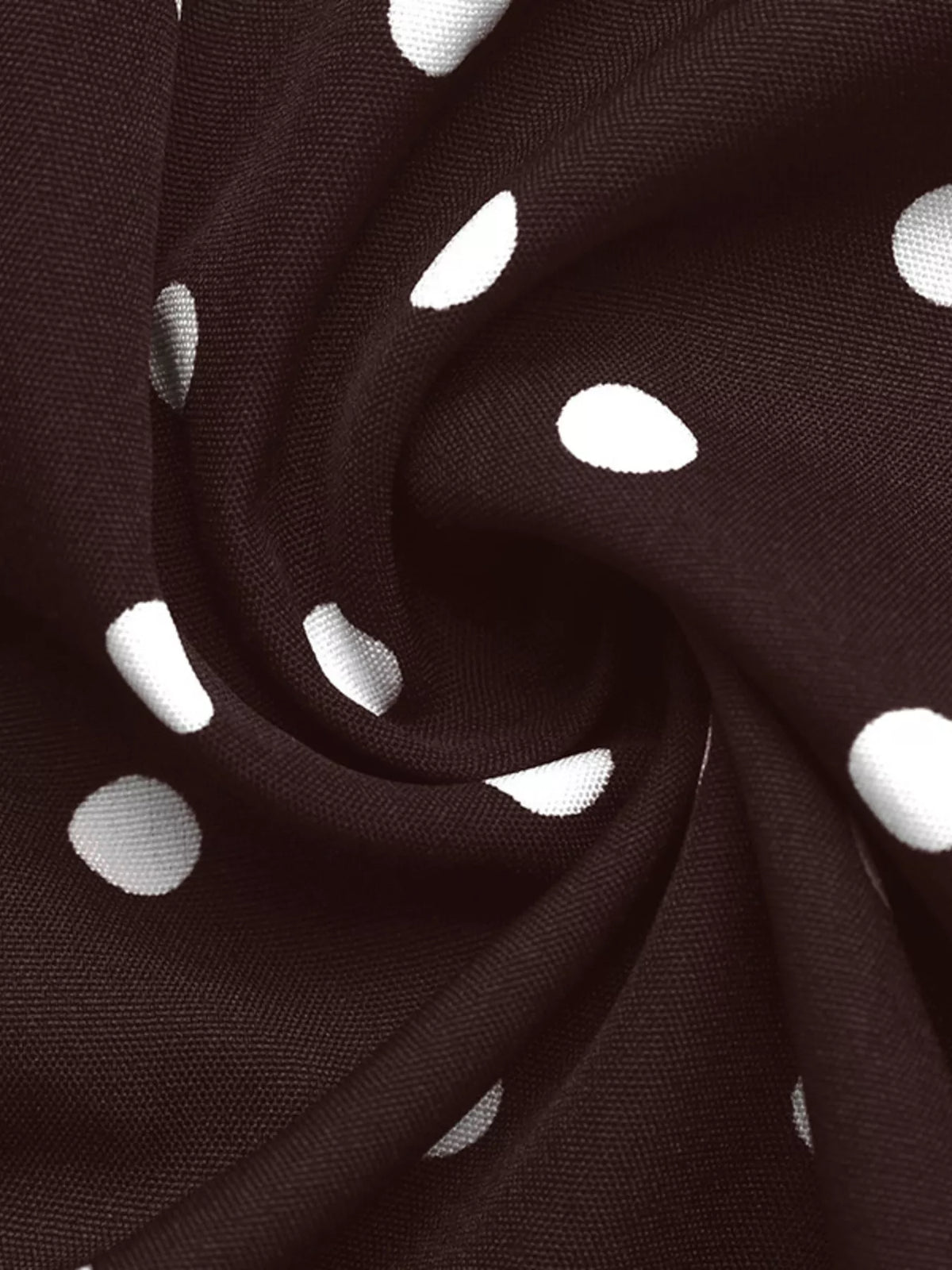 Polka Dot Flare Sleeve Tie Neck Dress