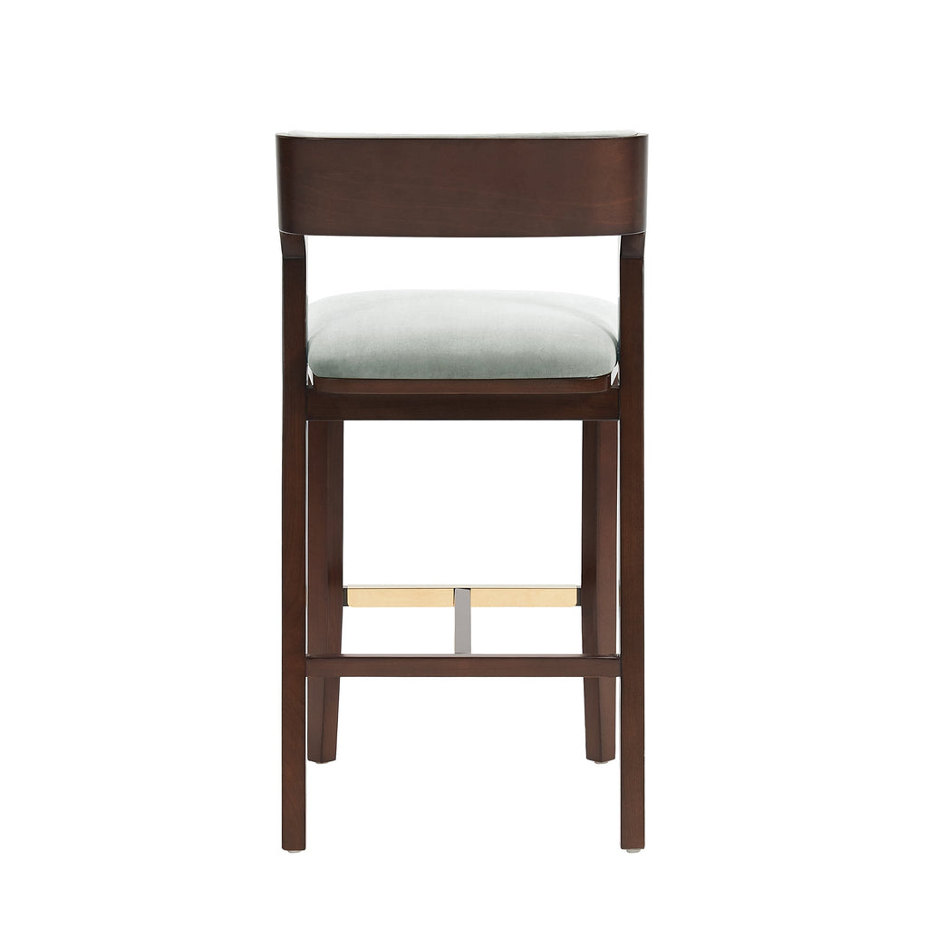 Patricia Velvet Barstool with Backrest