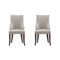 Connie Wood Vegan Leather and Velvet Dining Chair