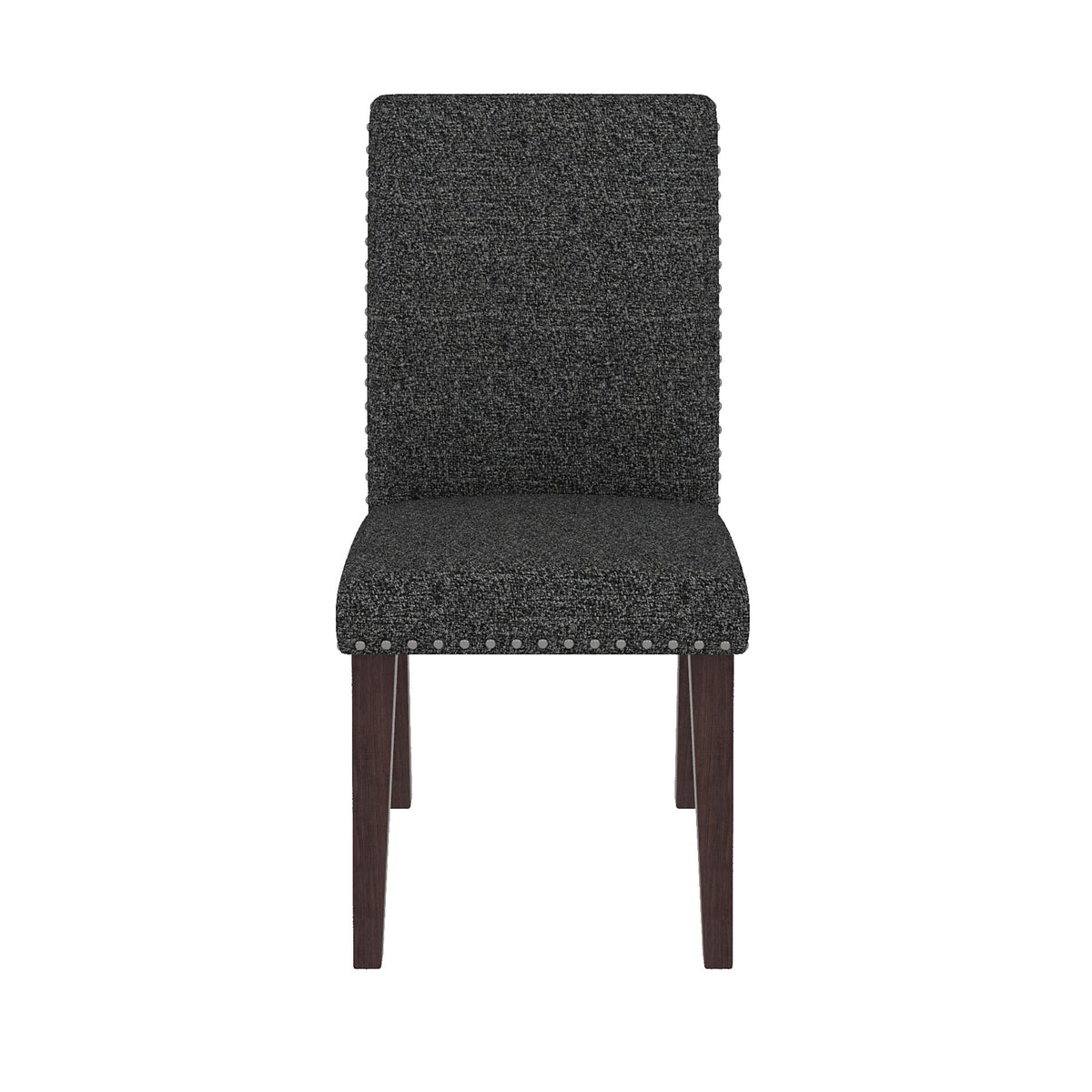 Upholstery Dining Chair Set of 2 in Grey and Brown