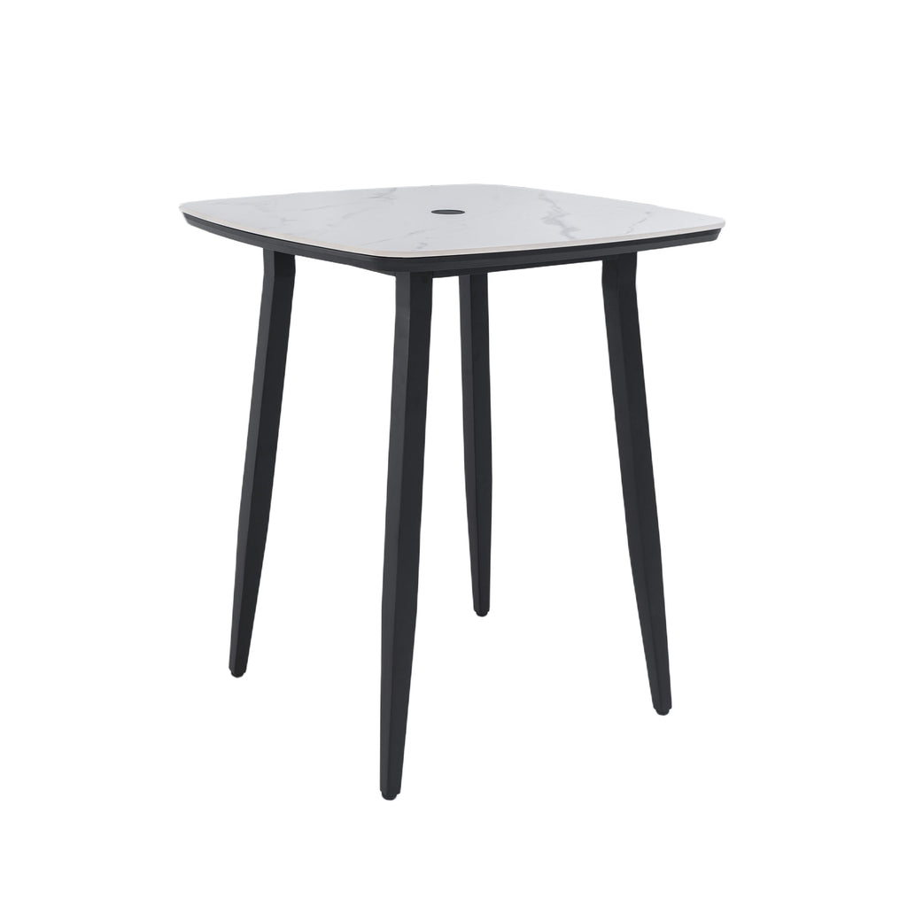 Modern 35.4'' Rounded Square Outdoor Bar Table