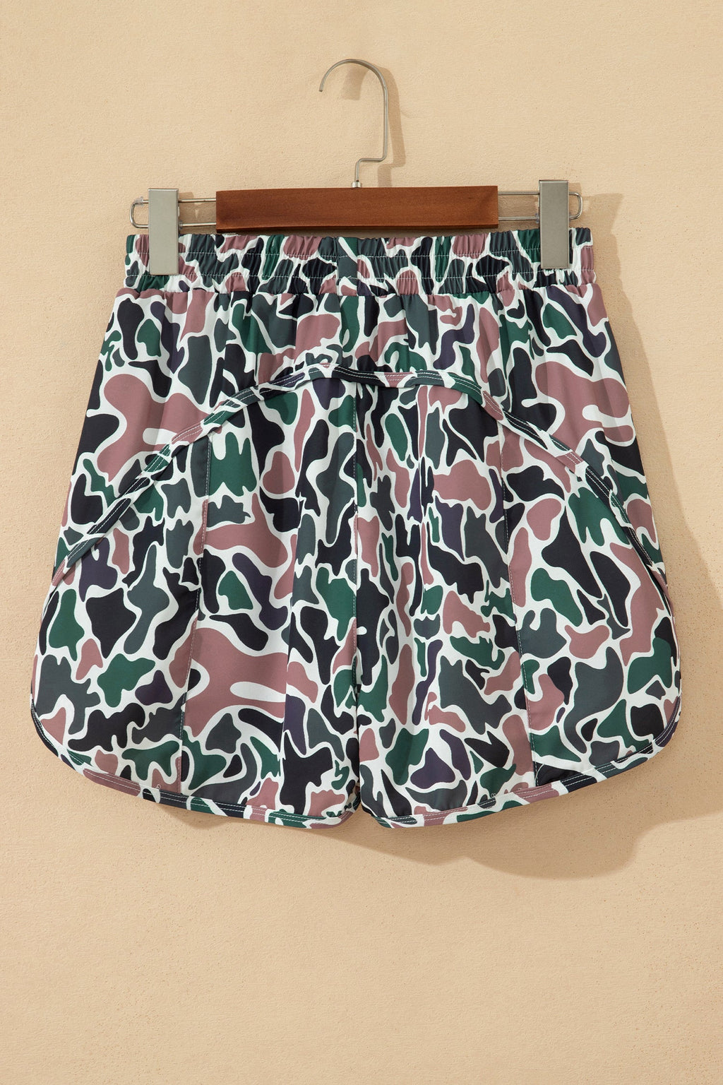 Camo High Waist Lined Athletic Shorts