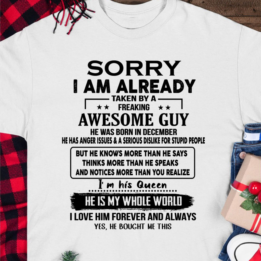 December - Awesome Guy - Perfect gift for your girlfriend or wife From Husband - NGHL12 (SKUT08-11-12)
