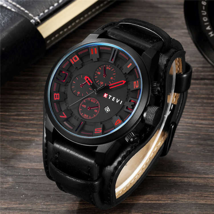 Mens Trendy Korean-style Sport Watch With A Bold Large Dial For Students