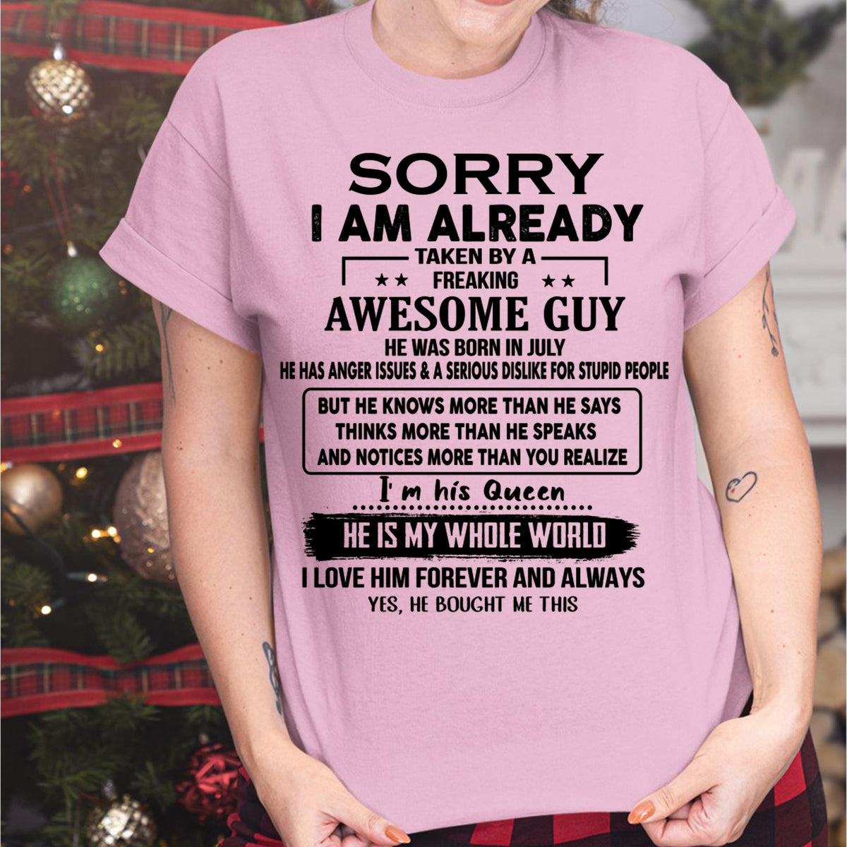 July - Awesome Guy - Perfect gift for your girlfriend or wife From Husband - NGHL07 (SKUT08-11-07)