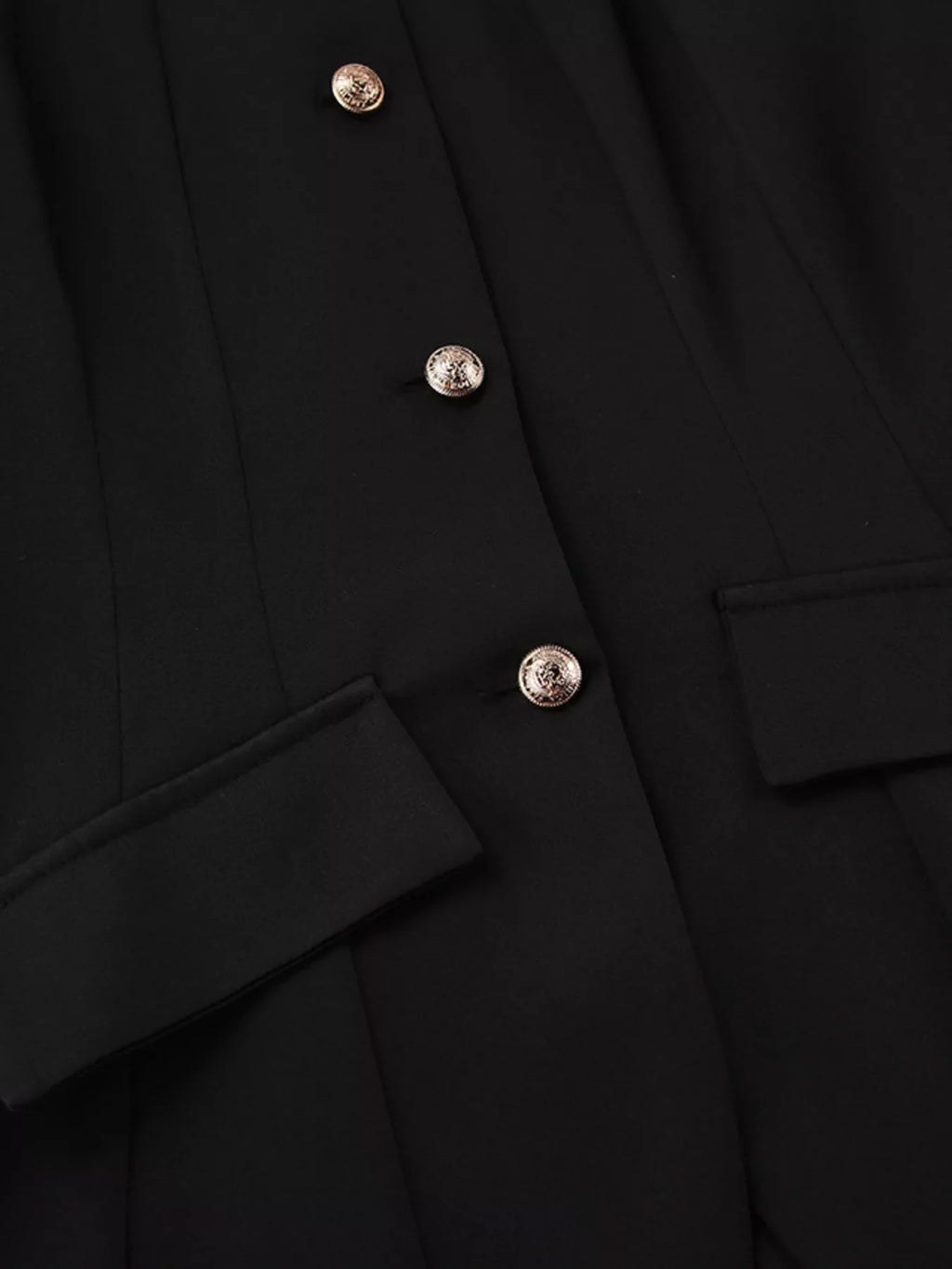 Elegant Stand Collar Blazer and Mini Skirt Set