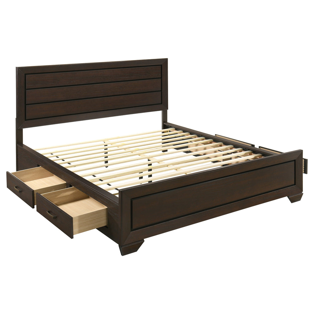 Holmgren Dark Cocoa California King Storage Panel Bed