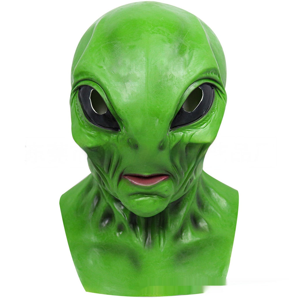 Halloween Party Green Alien Latex Mask