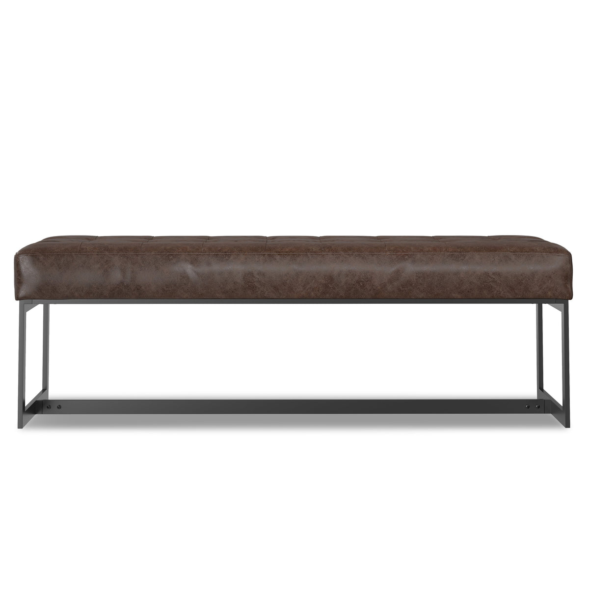 Penelope Leather Ottoman Bench