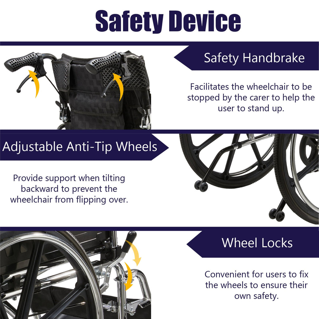 Folding Manual Transport Wheelchair