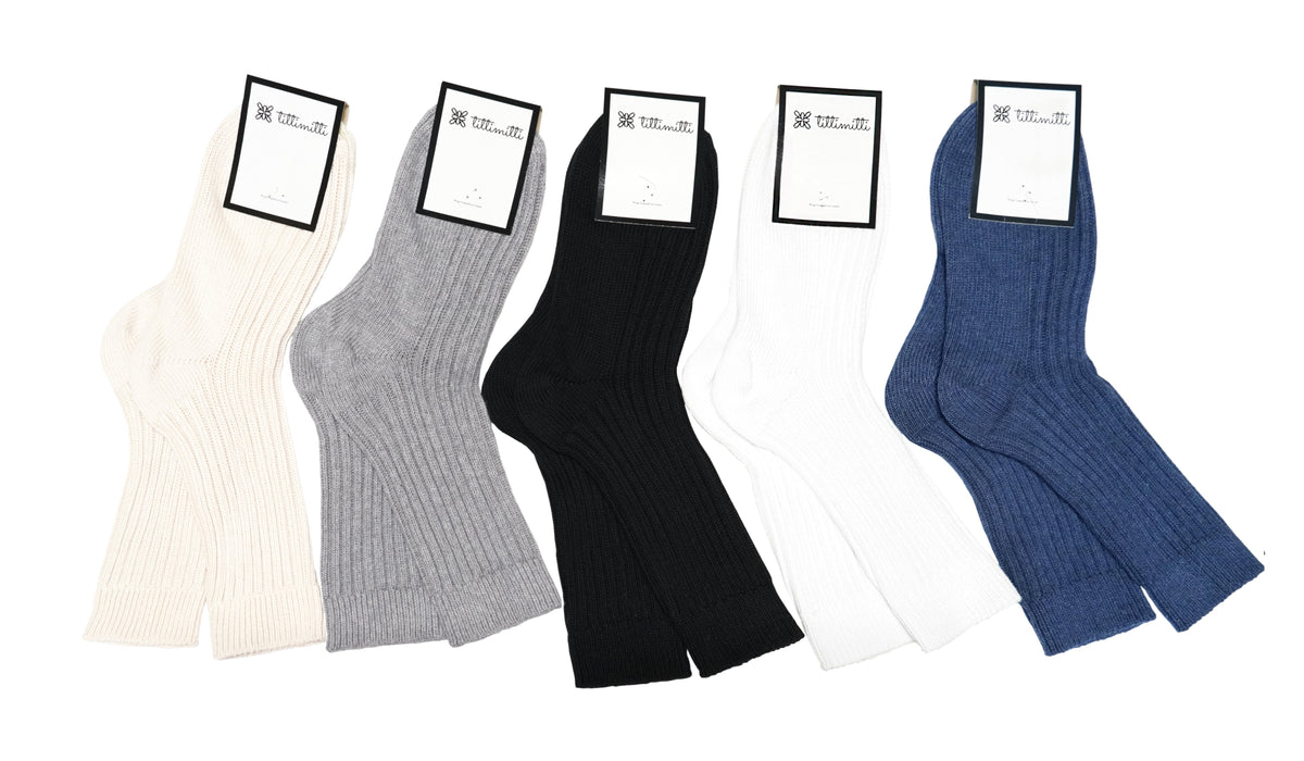 tittimitti® Men’s 100% Organic Cotton Boot Socks 1 Pair – Made in Italy