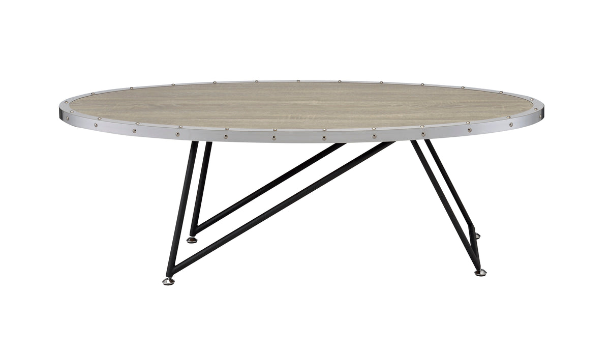 Allis Weathered Oval Coffee Table