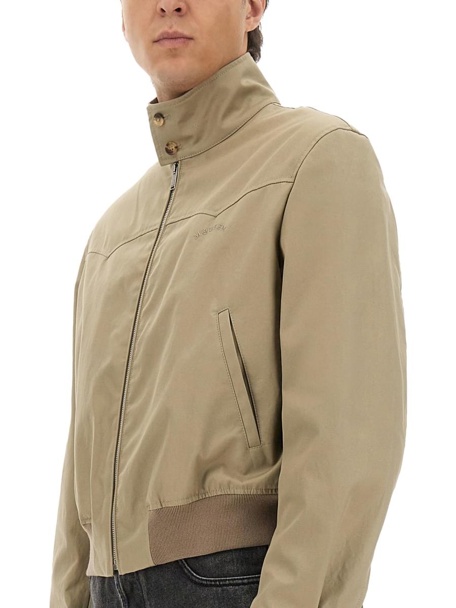 Alexander Mcqueen Men Harrington Cropped Jacket