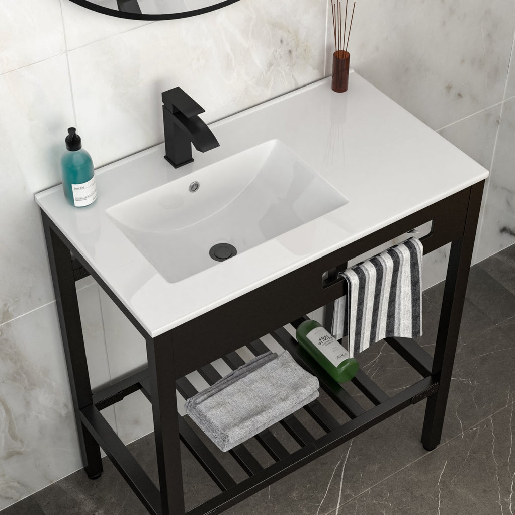 32" x 18.5" Bathroom Ceramic Console Sink