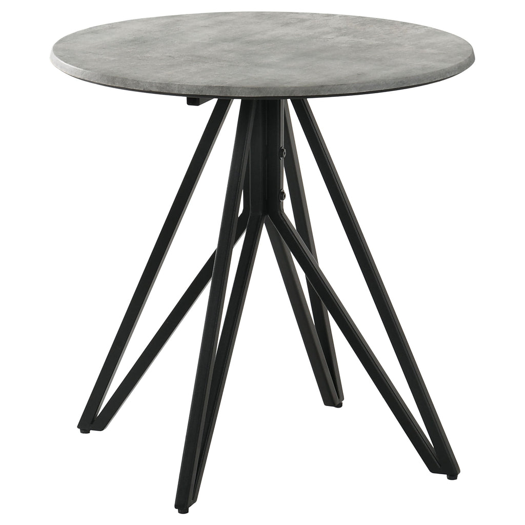Garfield Cement 3-Piece Round Coffee and End Table Set