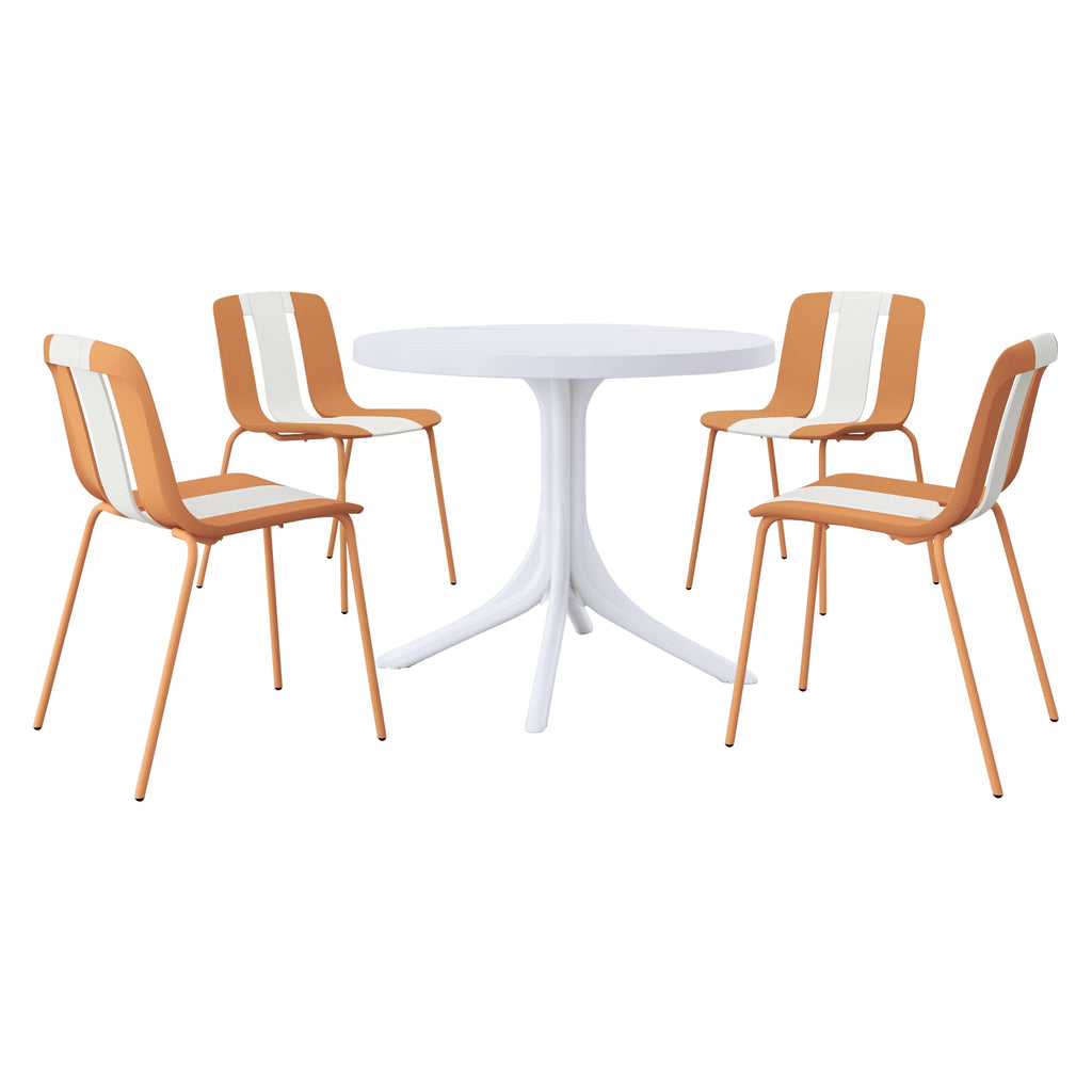 Summer 4-Pack Modern Striped Color Block Chairs