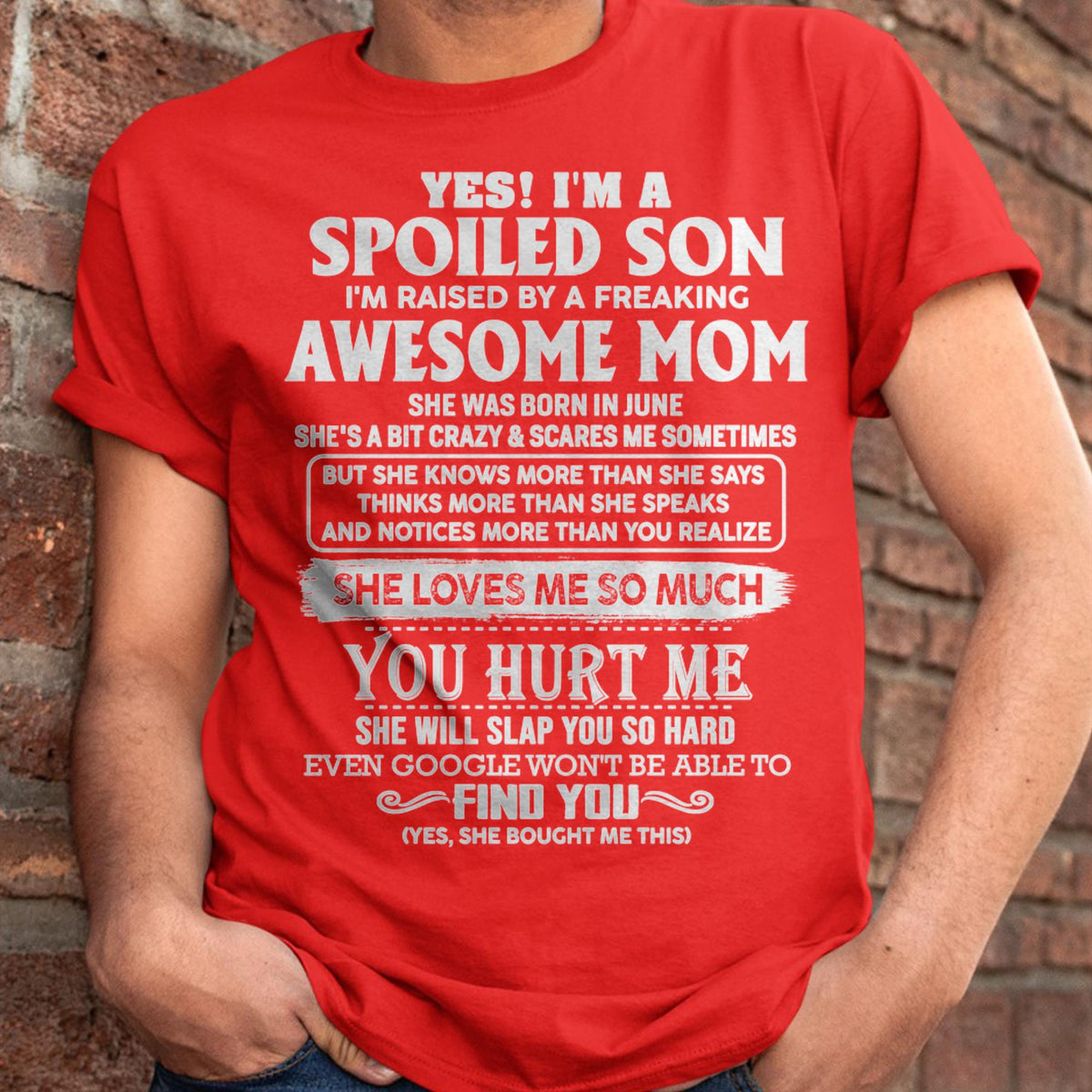 June - Awesome Mom - Perfect Gift For Spoiled Son From Mom - NGHL06 (SKU05-47-06)