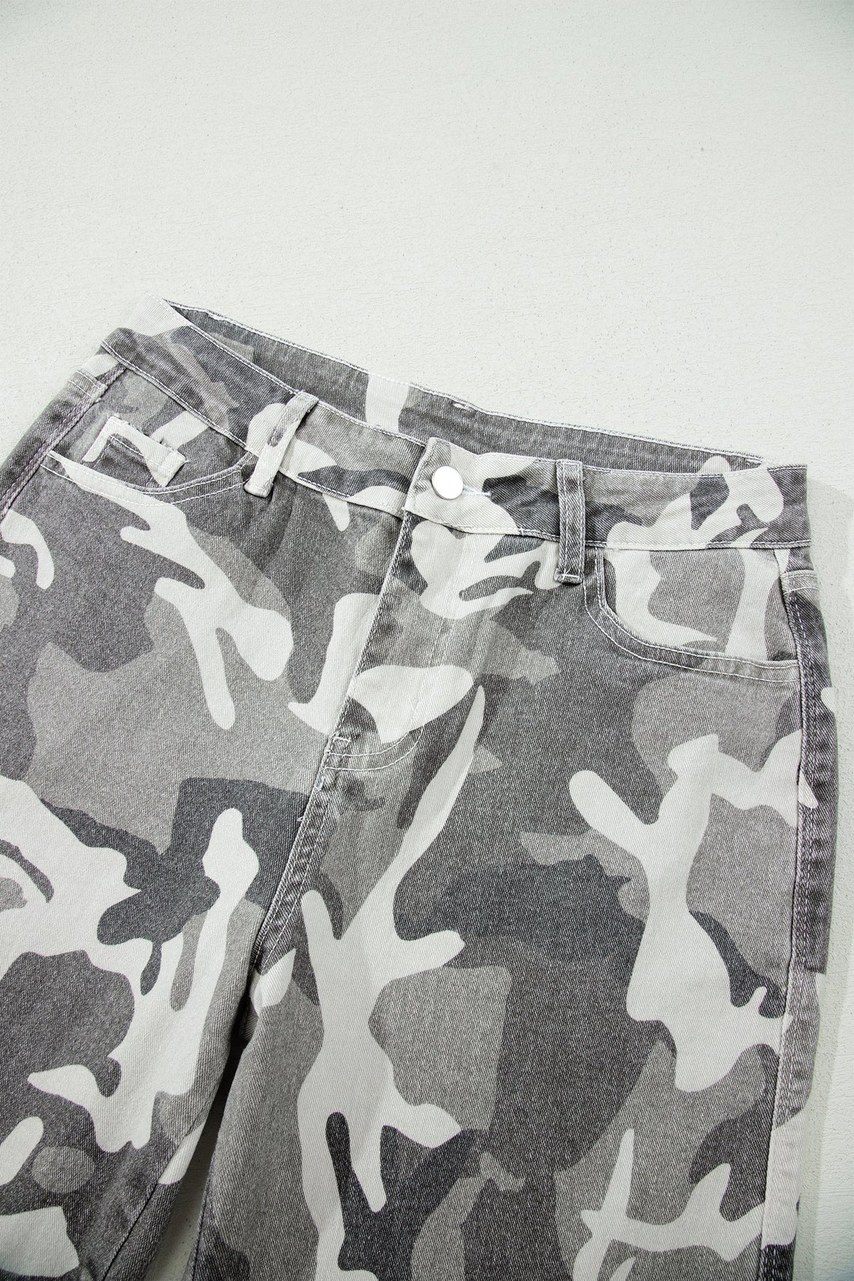 Camo Denim High Waist Jeans