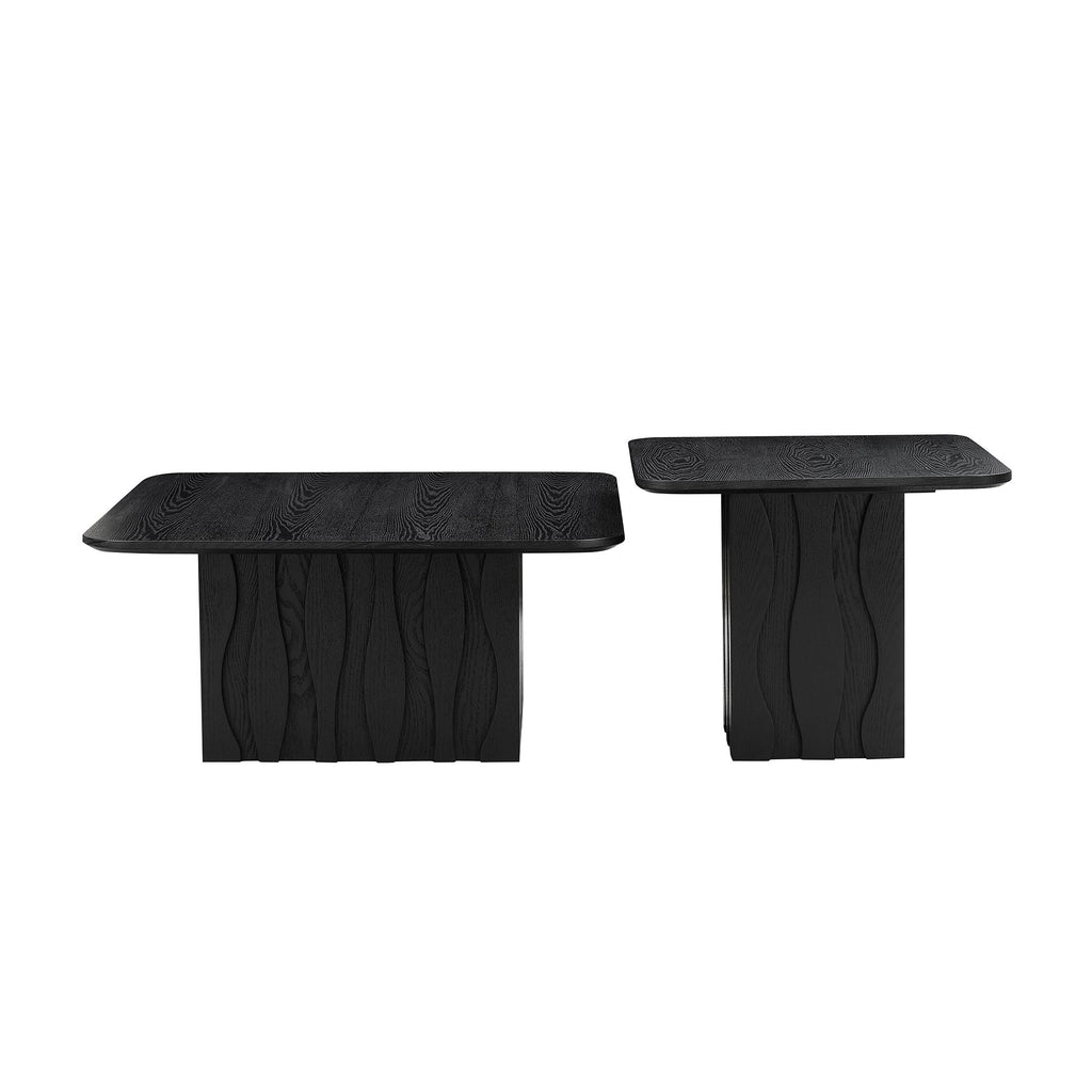 2PCS Nesting Square Coffee Table Set