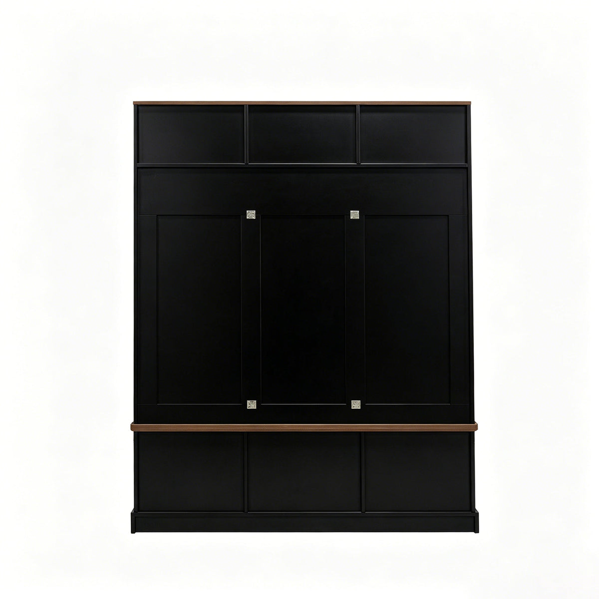 Vibe Haus 71"H Farmhouse Hall Tree with Bench and Shoe Storage