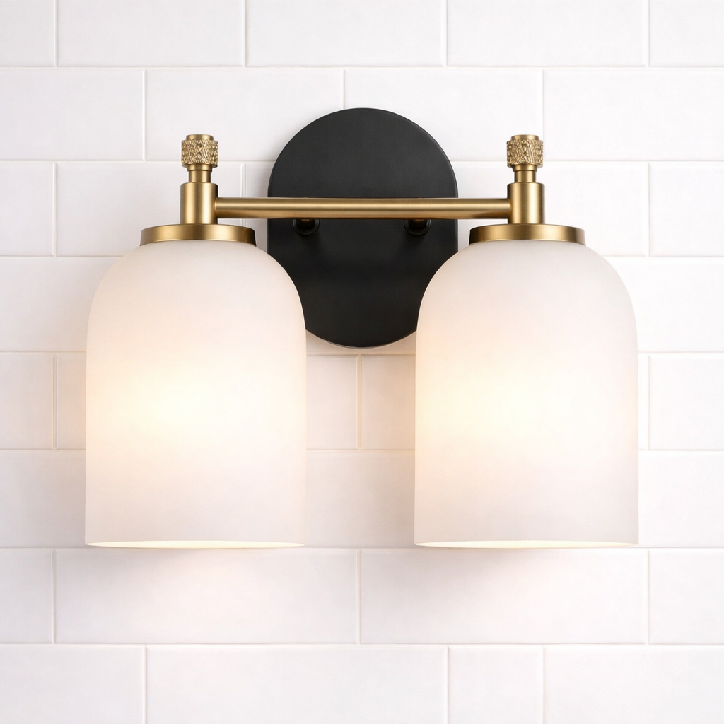 Vortex Traditional Style Two Lights Vanity Over Bathroom Mirror Wall Sconce