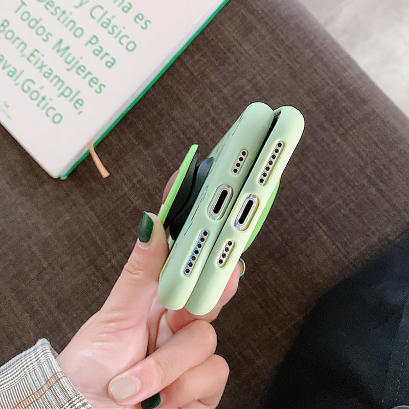 Suitable for A51 A71 flat avocado phone case A50 A70 creative cartoon smile tpu Samsung S20 protection