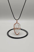 Wire Wrapped Quartz Pendant Necklace