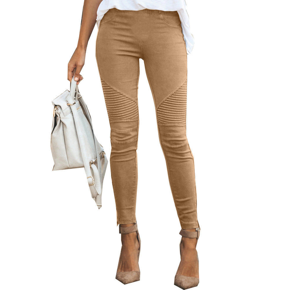 Stylish Womens Casual Slim-fit Stretch Pants