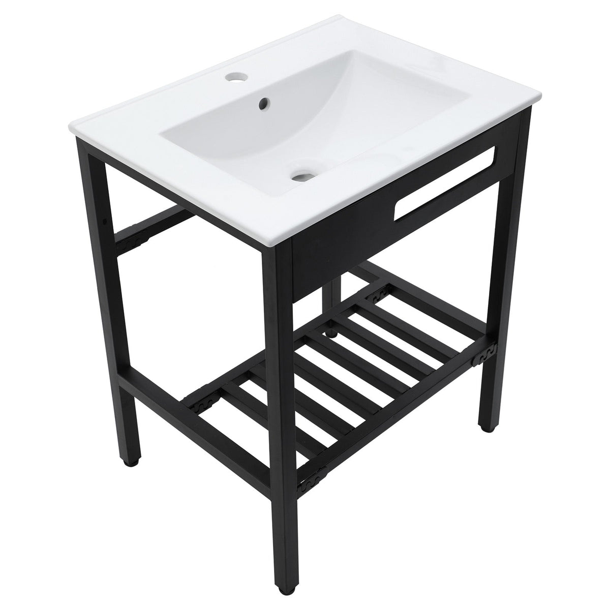 24" x 18" Bathroom Ceramic Console Sink