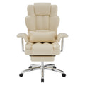 Big and Tall Executive Office Chair with Footrest - Beige