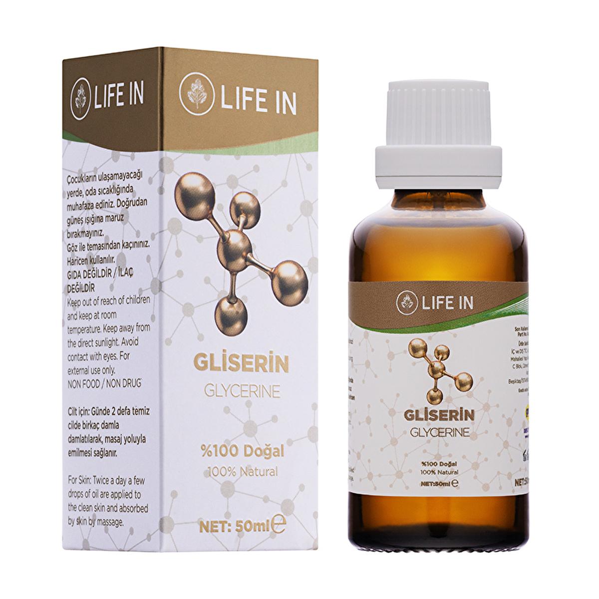 Life In Glycerin: Intense Skin Hydration & Anti-Aging Moisturizer | Natural Glycerin for Wrinkle Reduction, Sun Protection & Elasticity - 50ml
