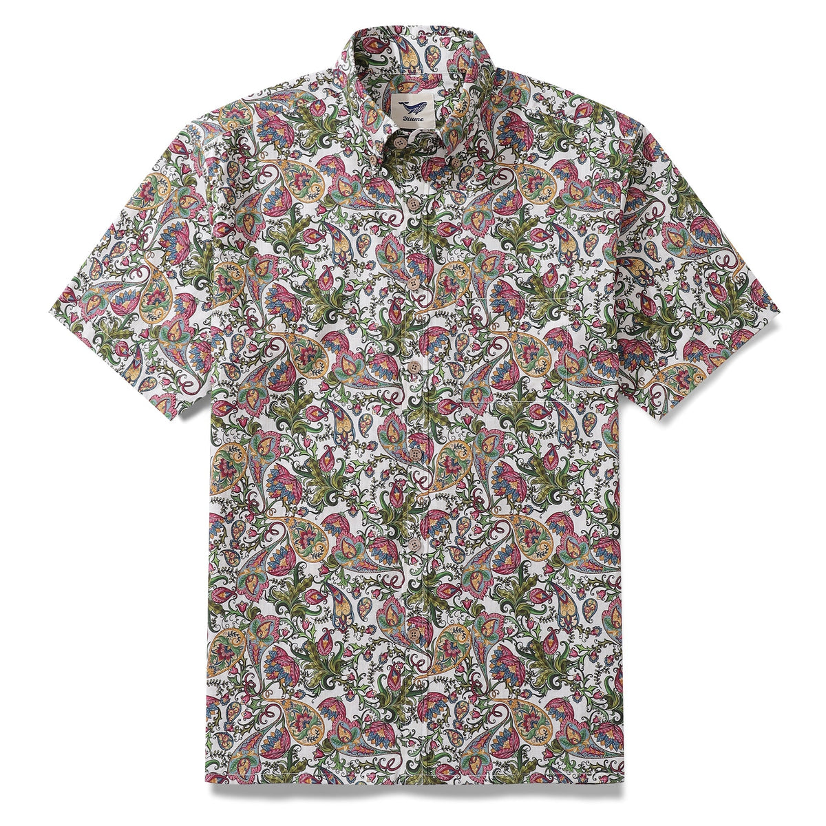 Hawaiian Shirt For Men Sophisticated Botanical Romance Button-down Shirt Short Sleeve 100% Cotton Shirt By Yeti