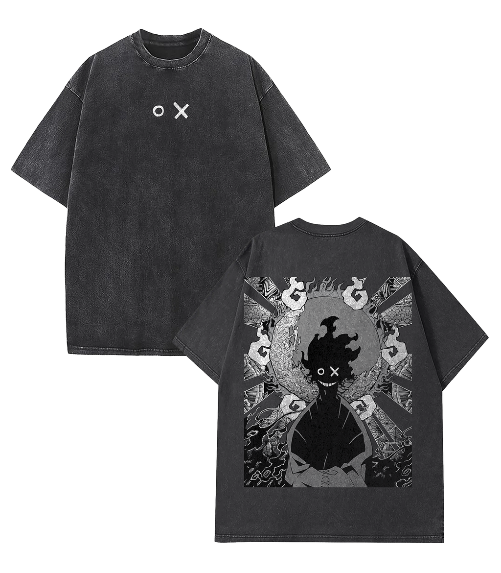 Benimaru Shinmon Fire Force Ver.2 Washed T-Shirt | Unisex Heavy Cotton Anime Tee for Manga & Anime Fans