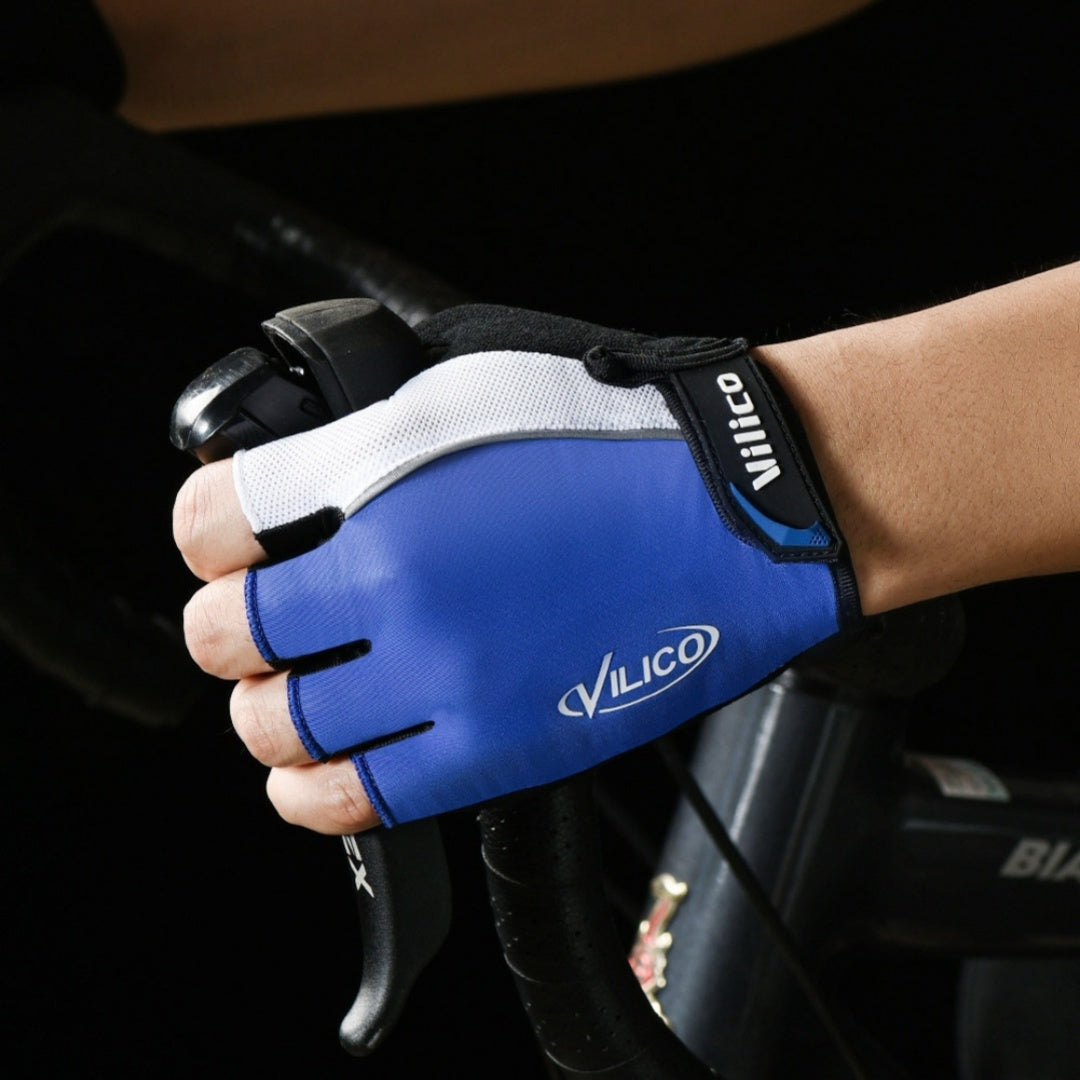 Breathable Anti-slip Unisex Road Bike Half-finger Gloves