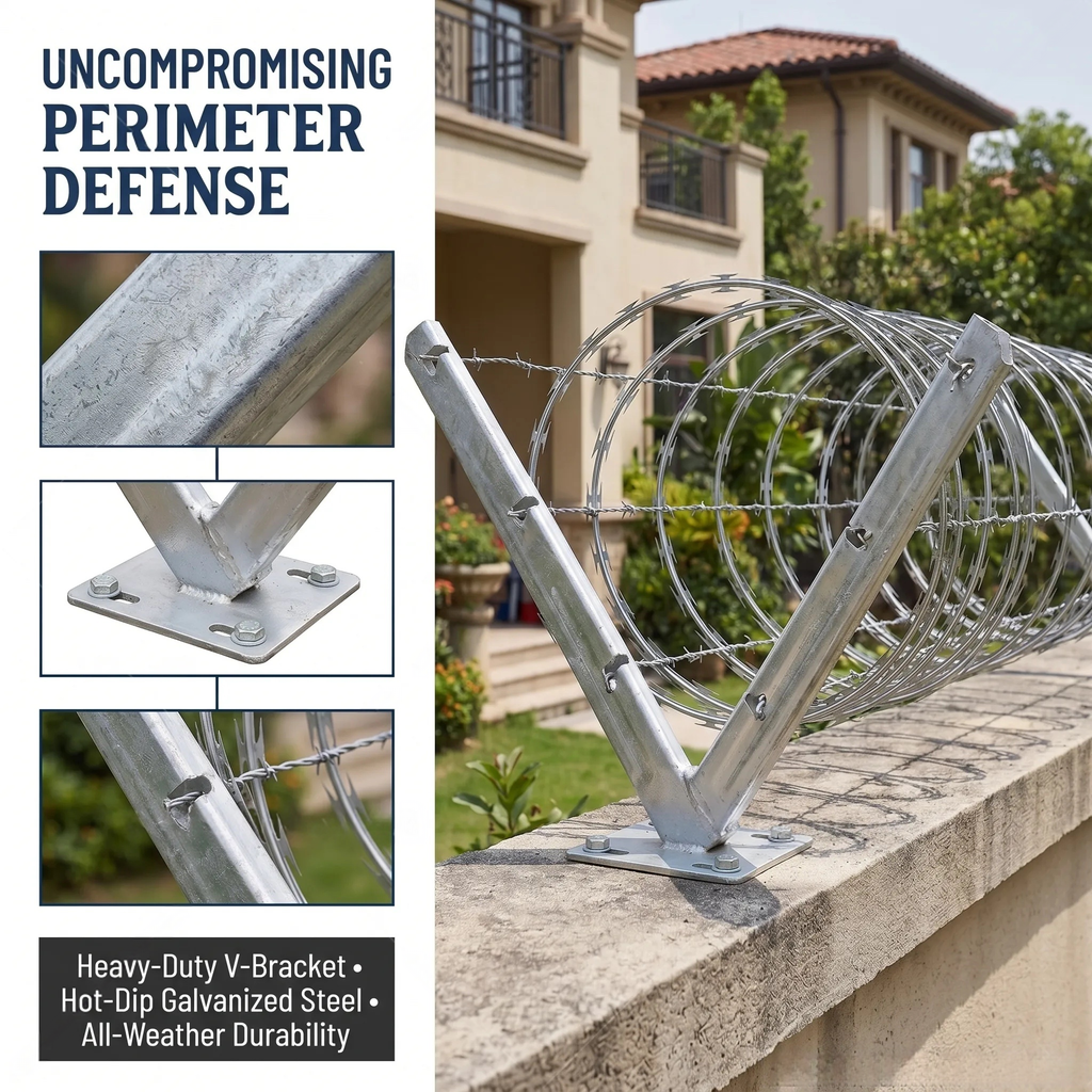 Razor Wire Bracket - Barb Wire Extension Bracket