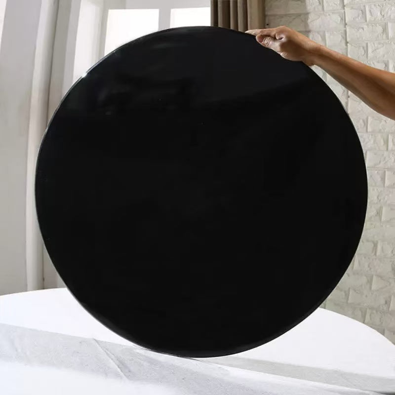 Black Tempered Glass Table Top - 39.3 Inch Round