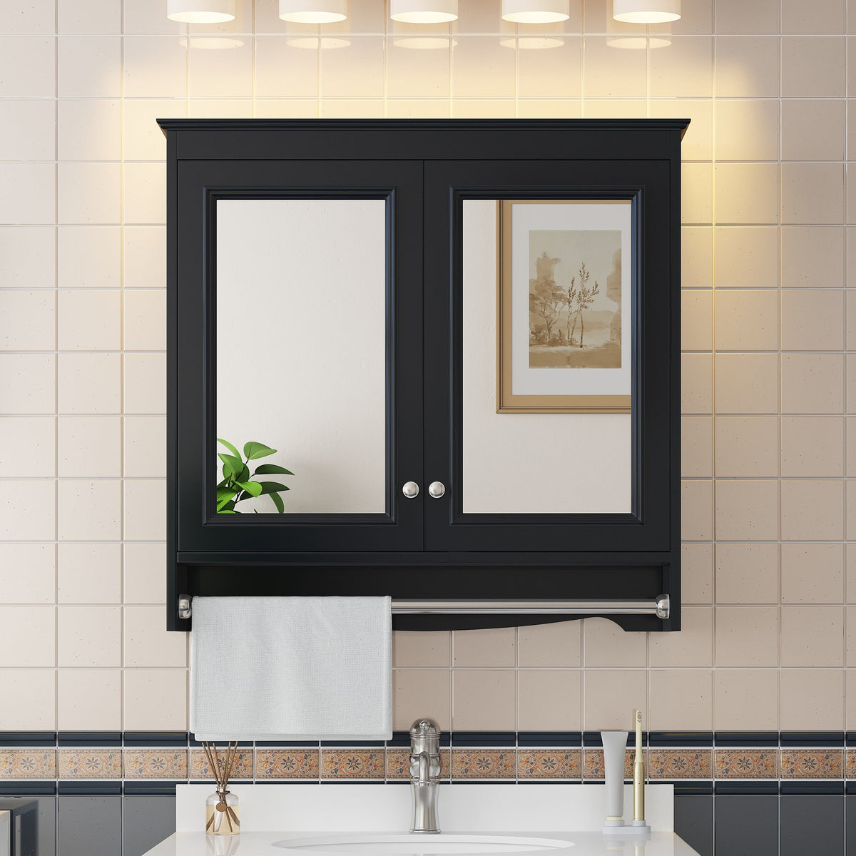 3-in-1 Bathroom Mirror Cabinet