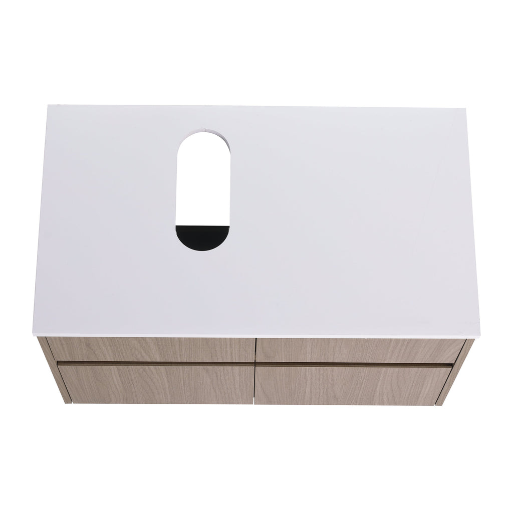 32 Inch Wall-Mounted Bathroom Vanity