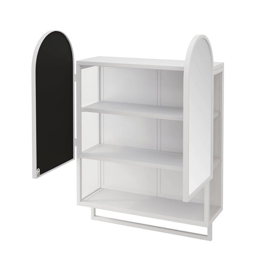 23.62" Modern Double-Arched Mirror Cabinet