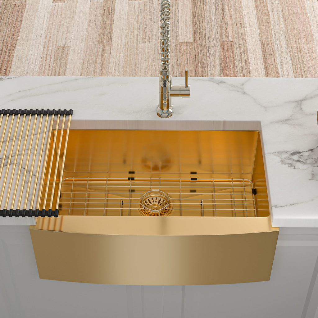 30 Inch Gold Farmhouse Sink