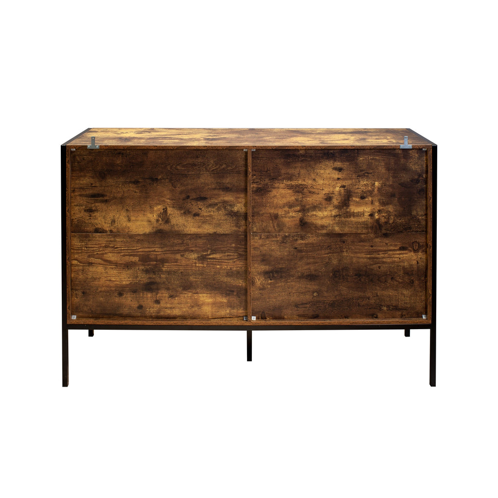 Industrial Style 6 Drawer Double Dresser