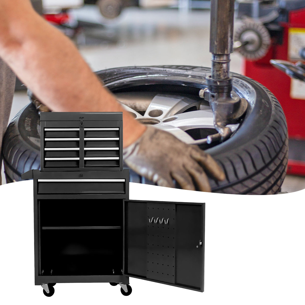 5-Drawer Rolling Tool Chest Organizer