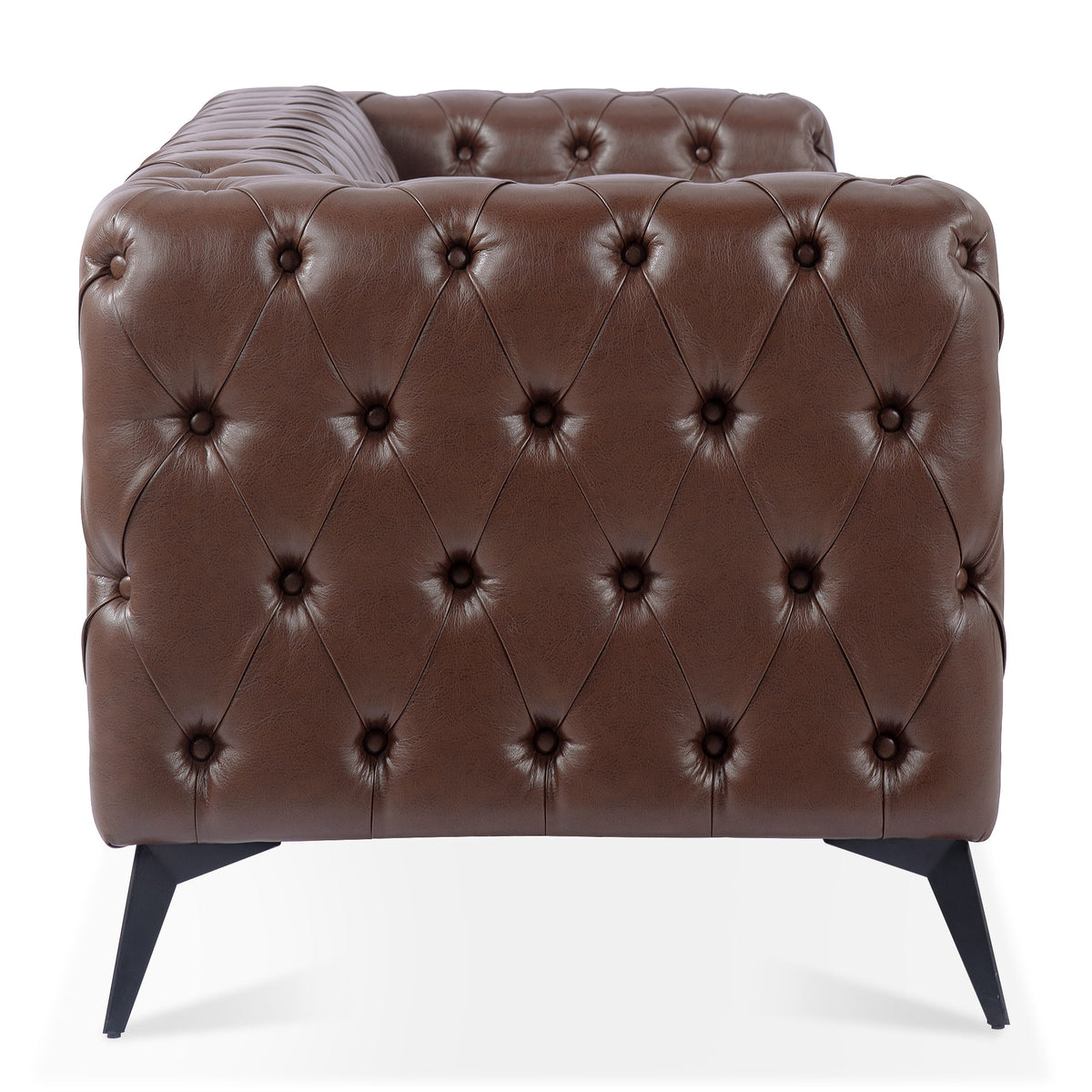 84.06 Inch Width Traditional Square Arm 3 Seater Sofa