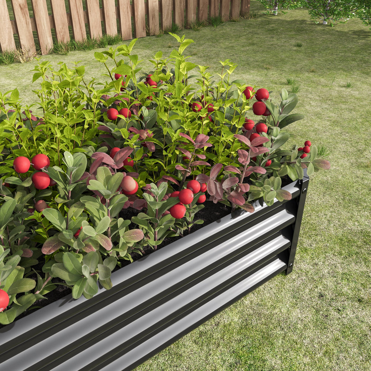 Metal Raised Garden Bed, Rectangle Raised Planter
