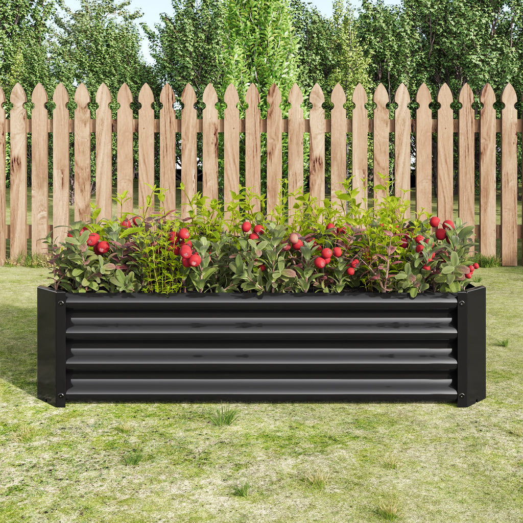 Metal Raised Garden Bed, Rectangle Raised Planter