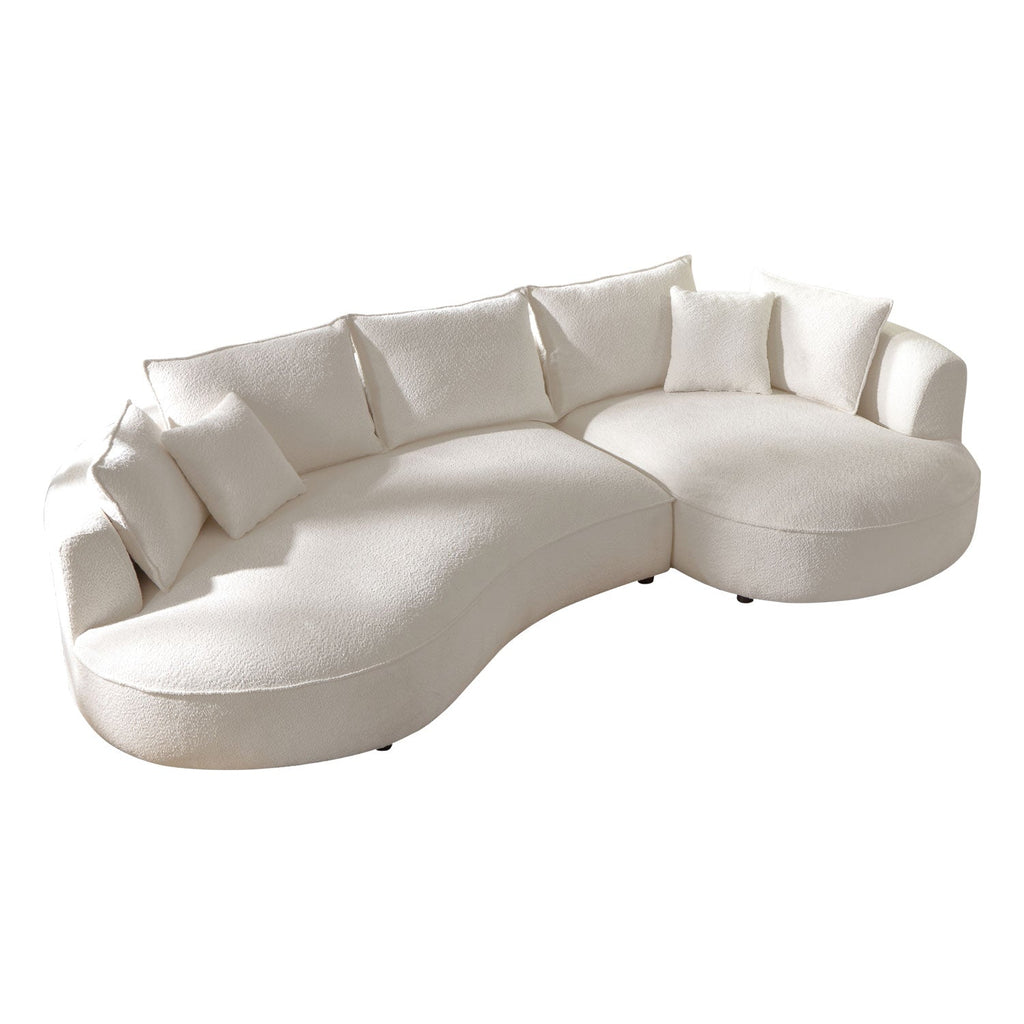 Curved Sofa with Ingenious Shape Beige