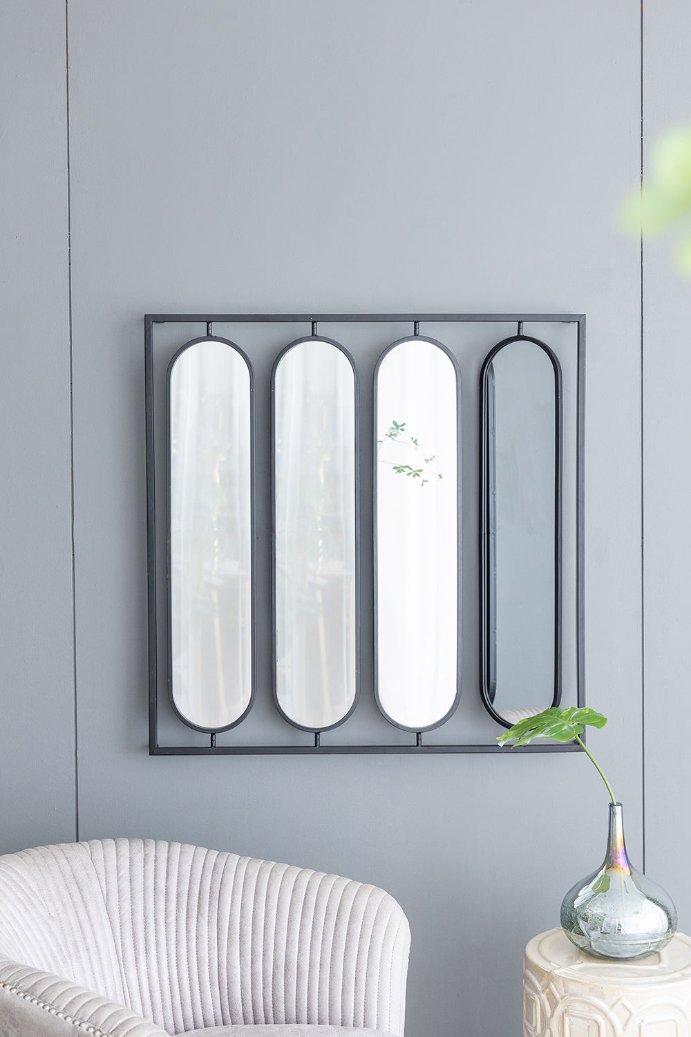36" x 36" Large Four Oval Wall Mirror