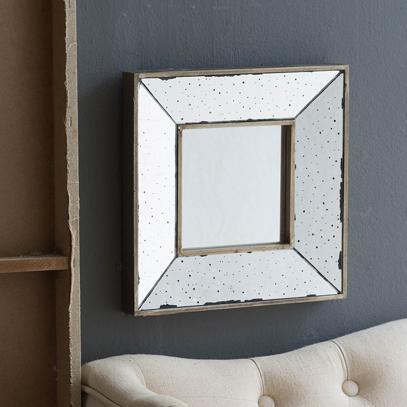 12" x 12" Distressed Bathroom Mirror
