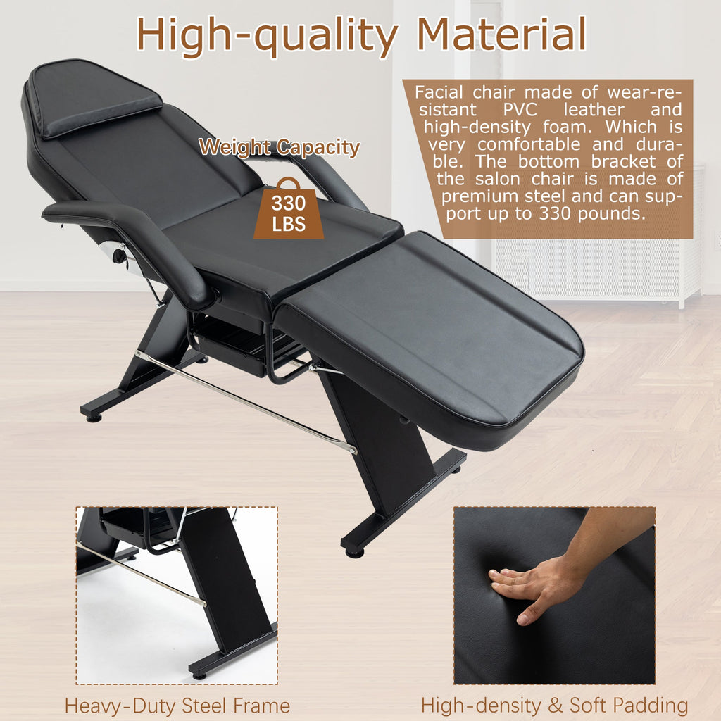 Massage Salon Tattoo Chair with Hydraulic Stool